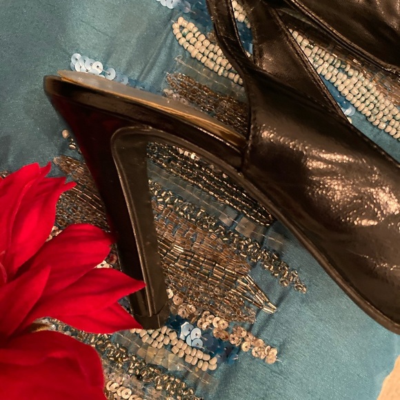 FIONI black heels open toe / size 6 - Picture 6 of 7